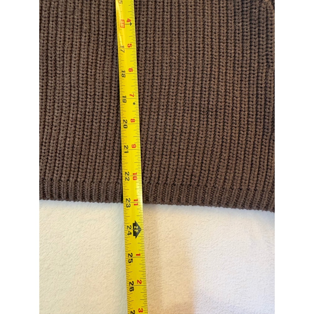 Quince Brown 100% Organic Cotton Fisherman Crewneck Sweater Large LB50874-CO - Picture 5 of 5